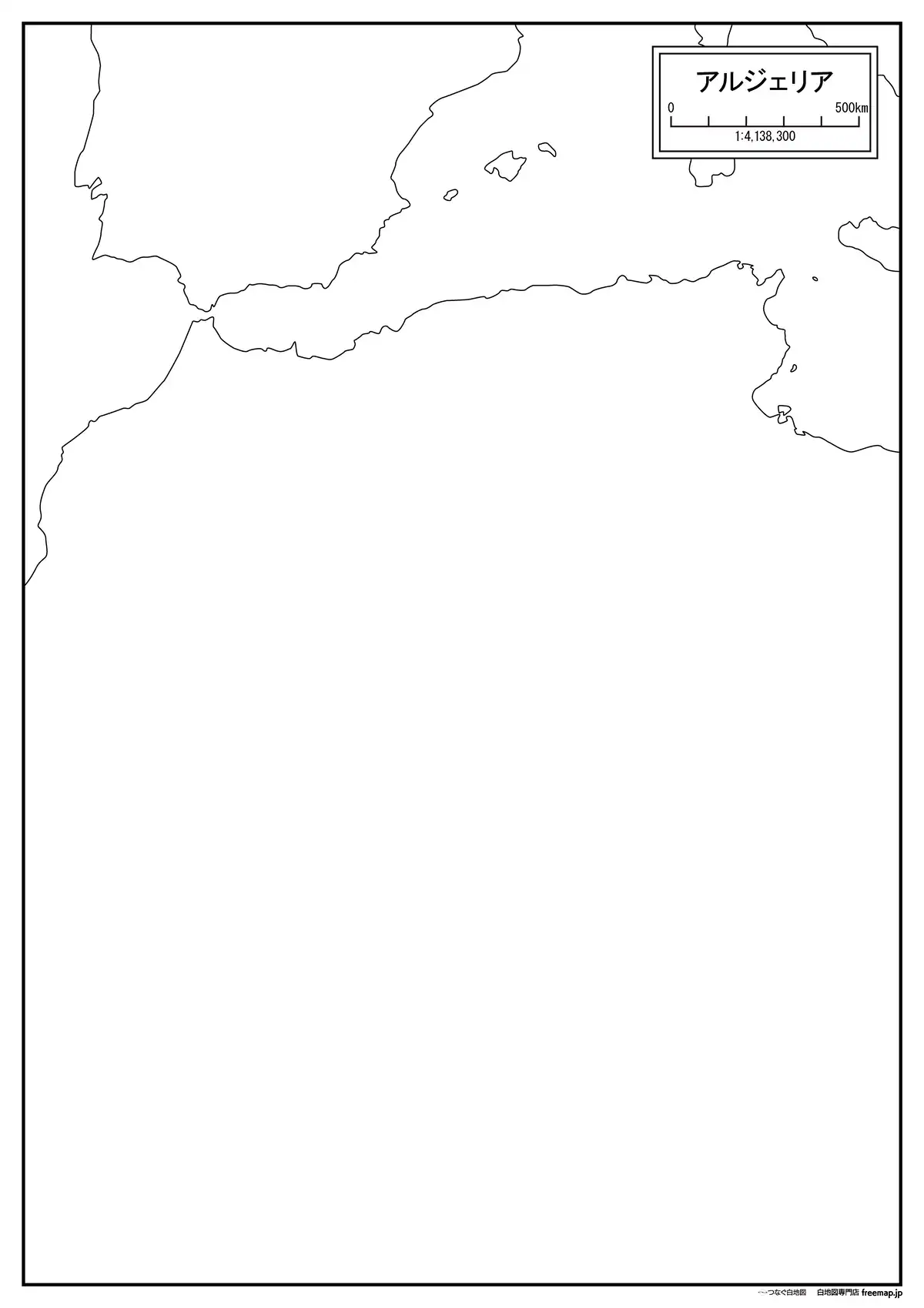 海岸線や川・池のみ記載