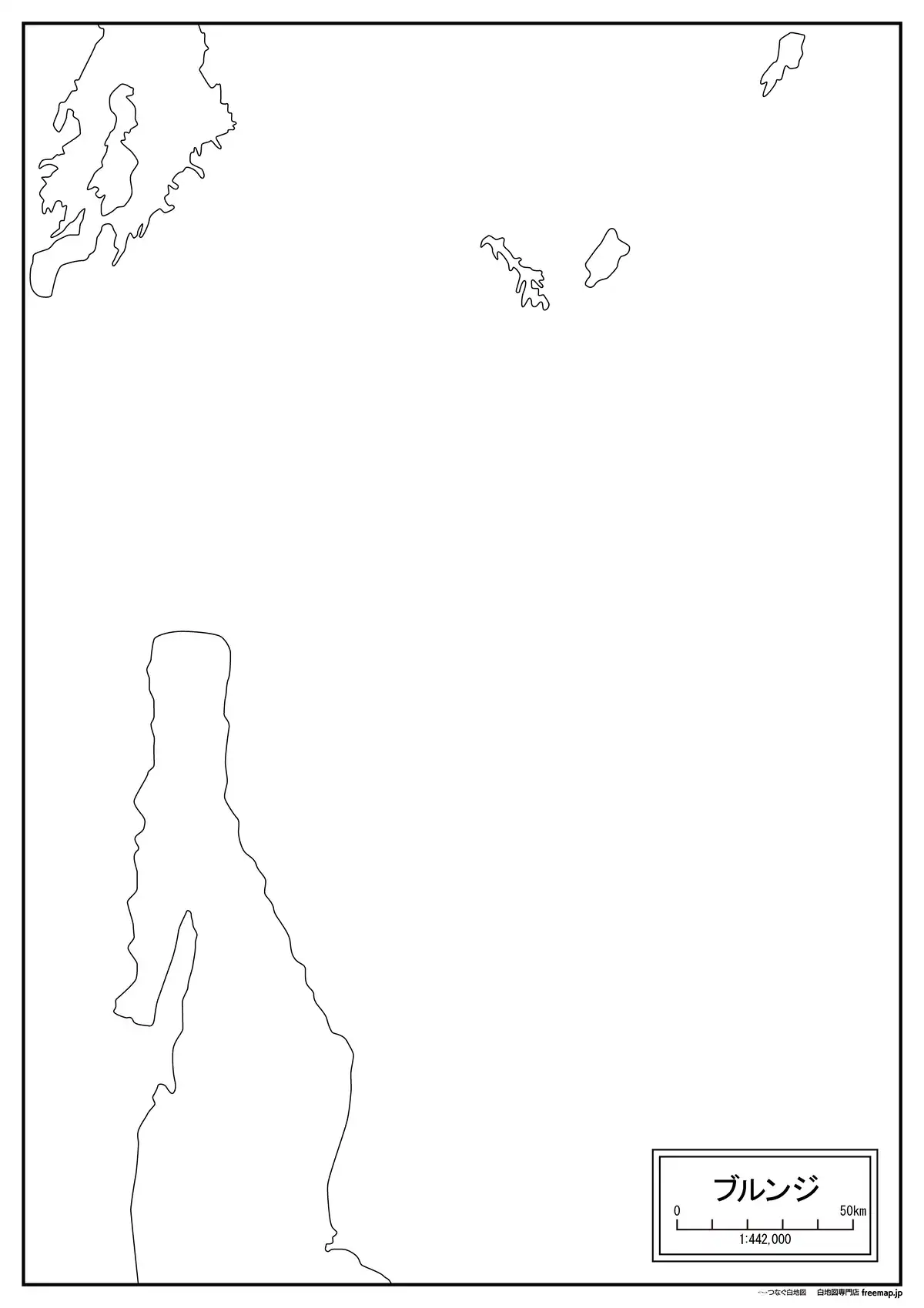 海岸線や川・池のみ記載