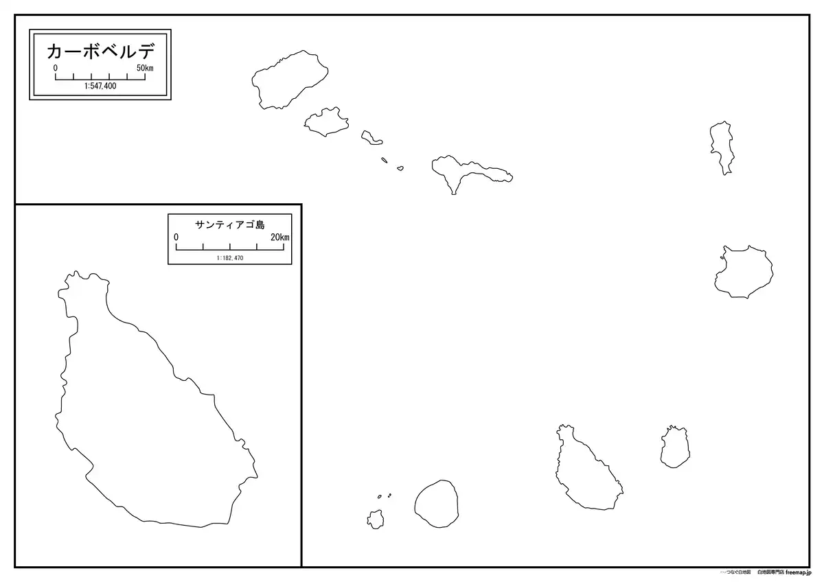 海岸線や川・池のみ記載