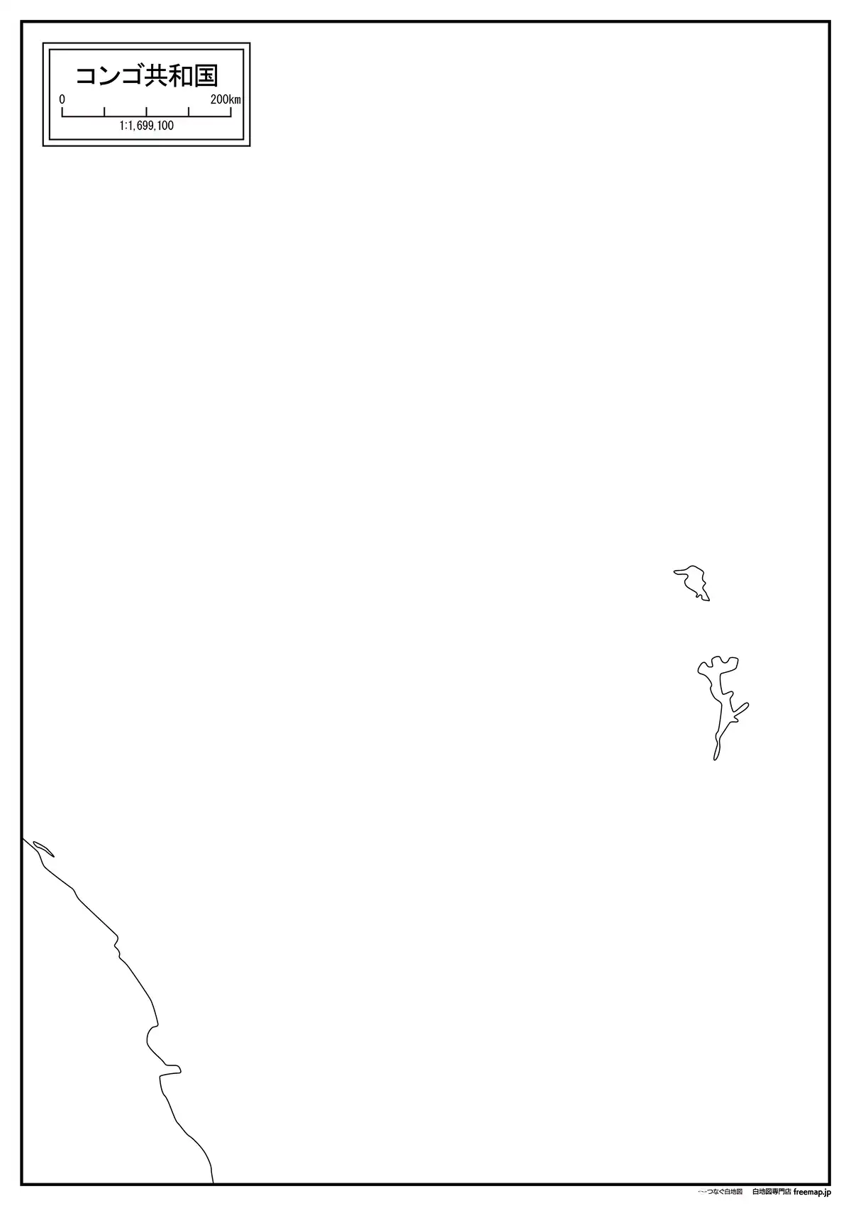 海岸線や川・池のみ記載