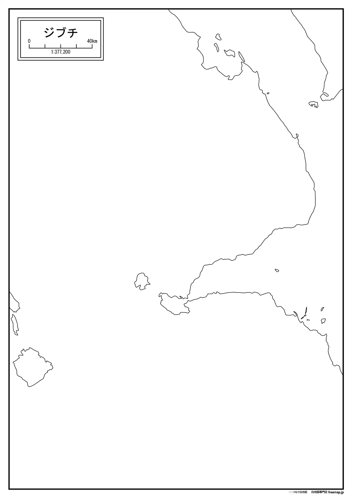 海岸線や川・池のみ記載