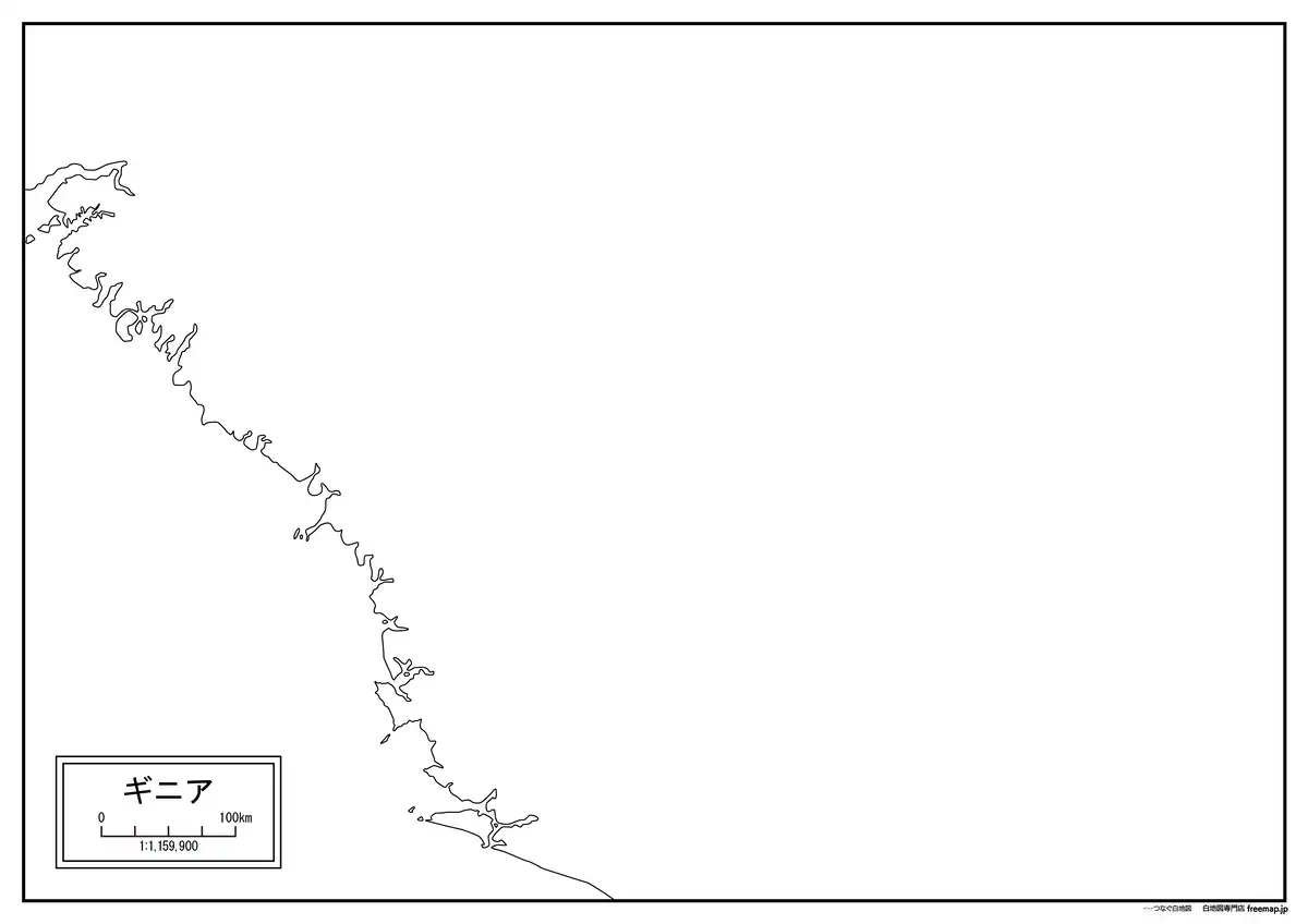 海岸線や川・池のみ記載