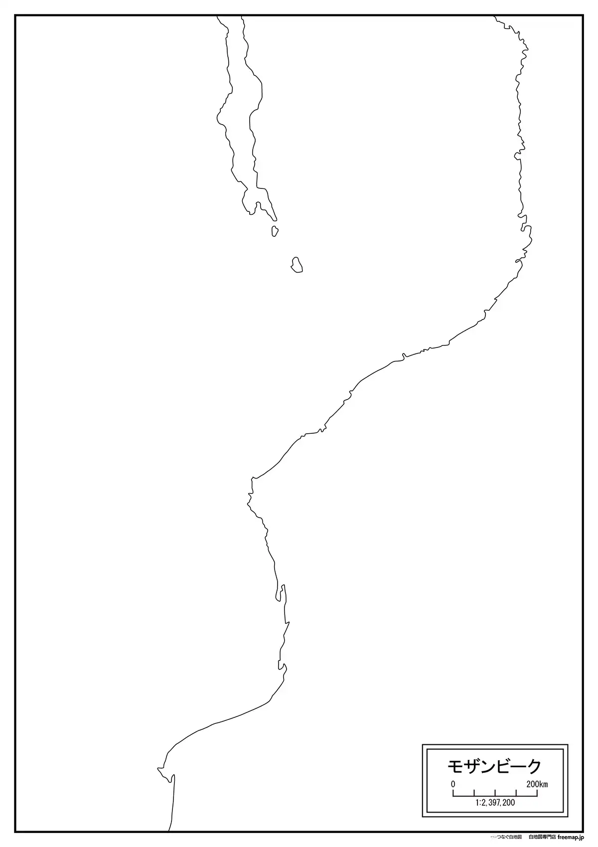海岸線や川・池のみ記載