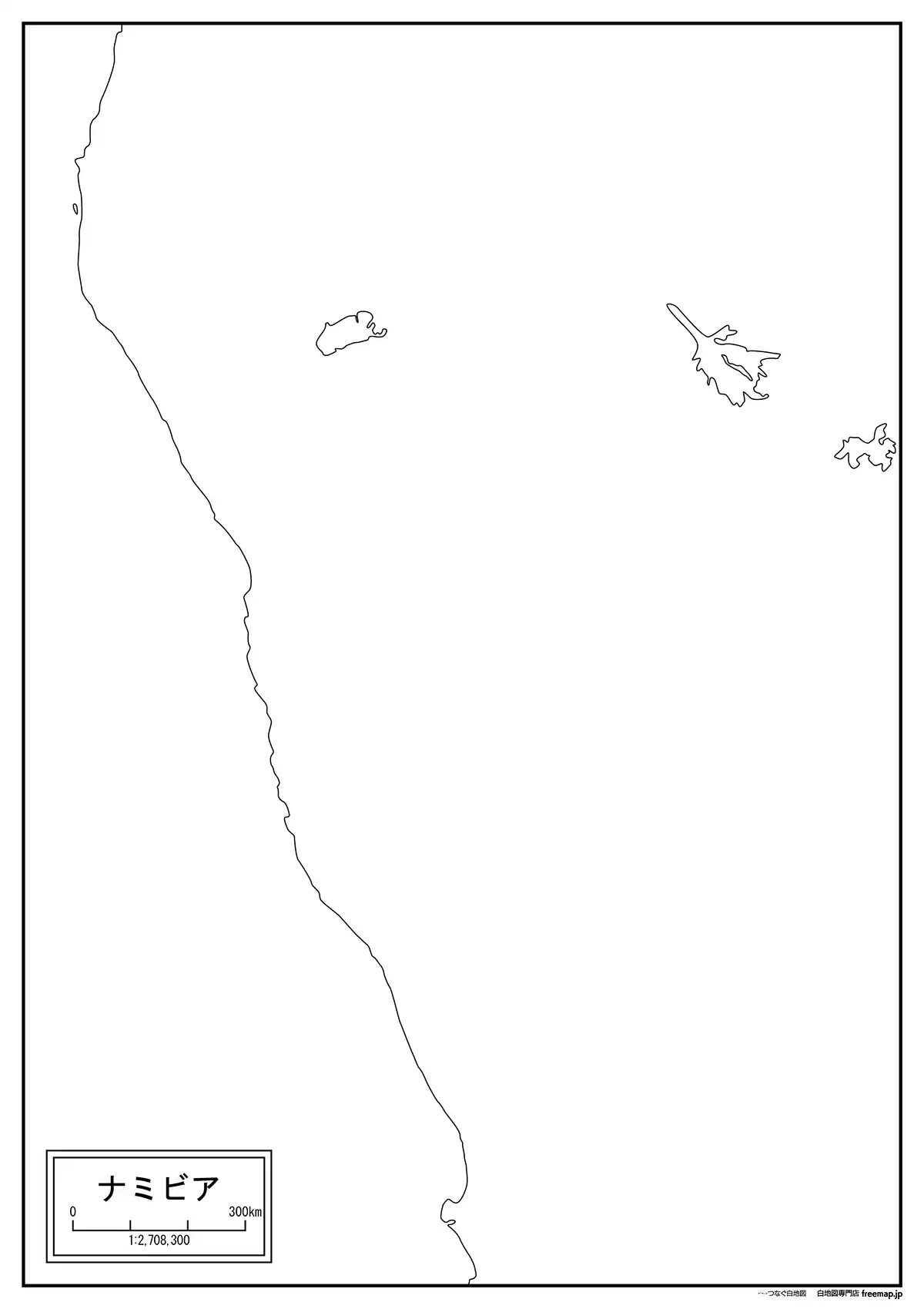 海岸線や川・池のみ記載