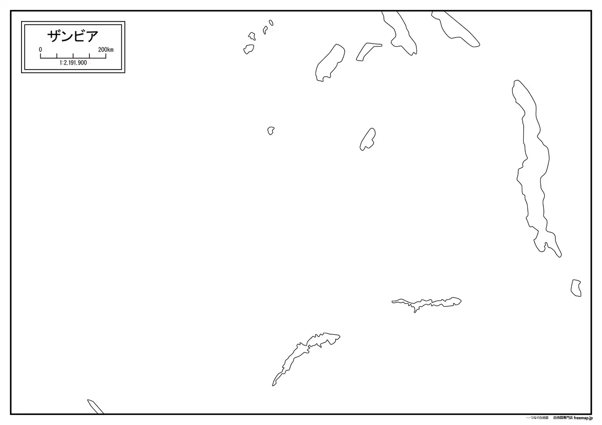 海岸線や川・池のみ記載