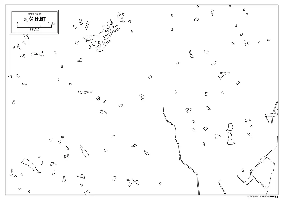海岸線、川や池のみ記載