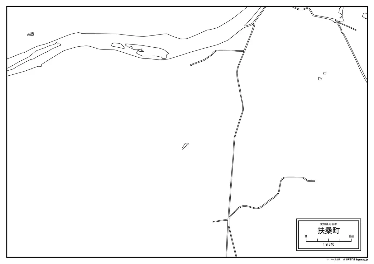 海岸線、川や池のみ記載