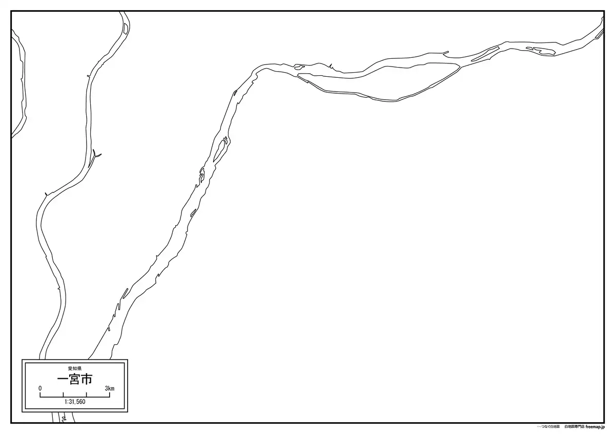 海岸線、川や池のみ記載
