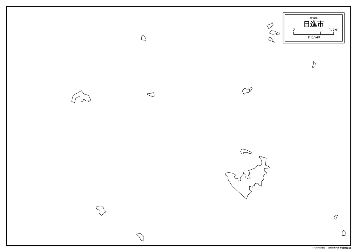 海岸線、川や池のみ記載