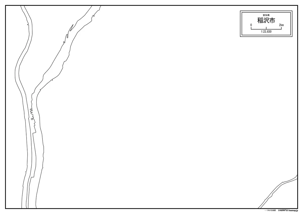 海岸線、川や池のみ記載