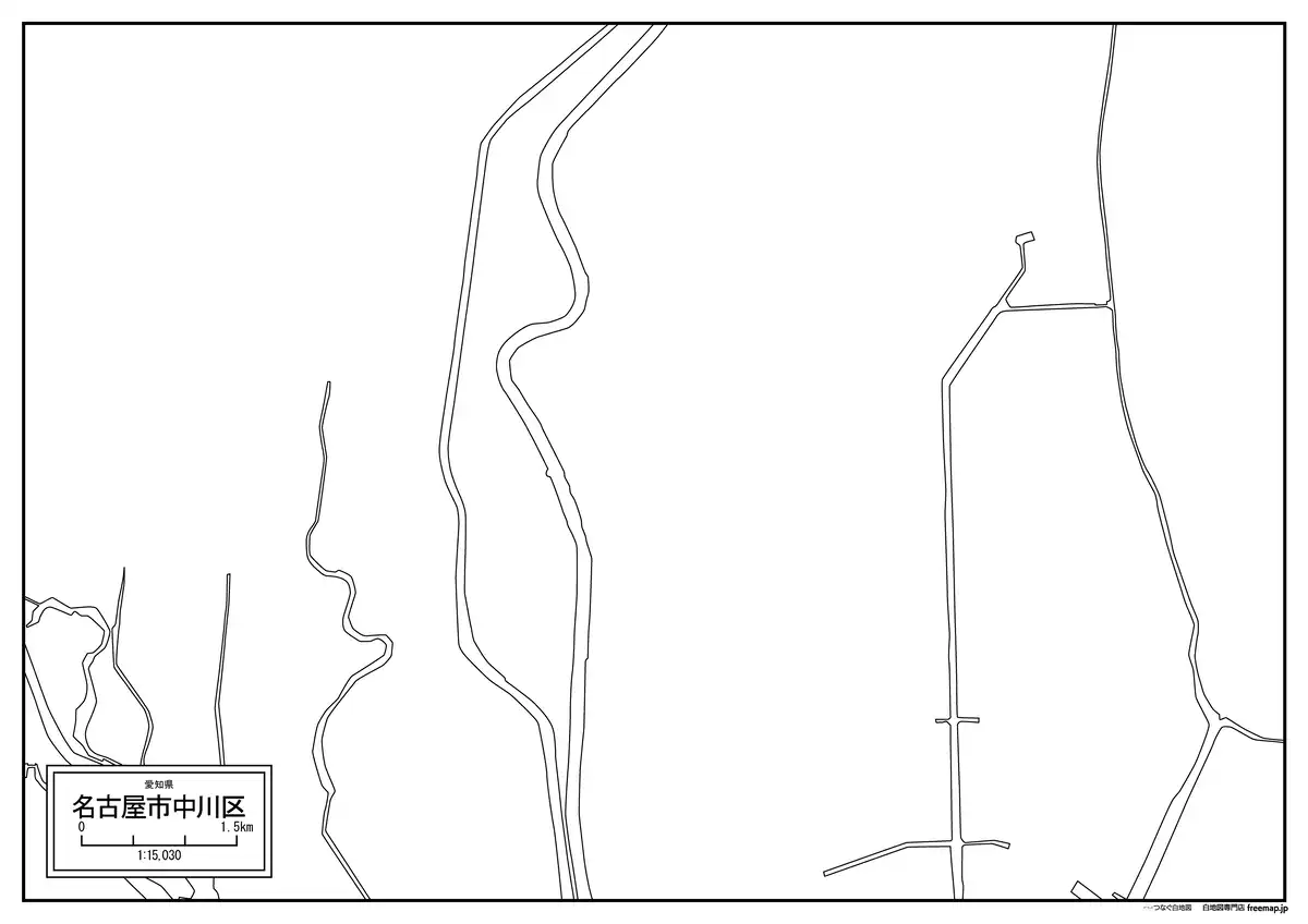 海岸線、川や池のみ記載