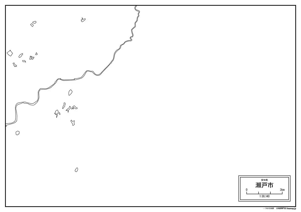 海岸線、川や池のみ記載
