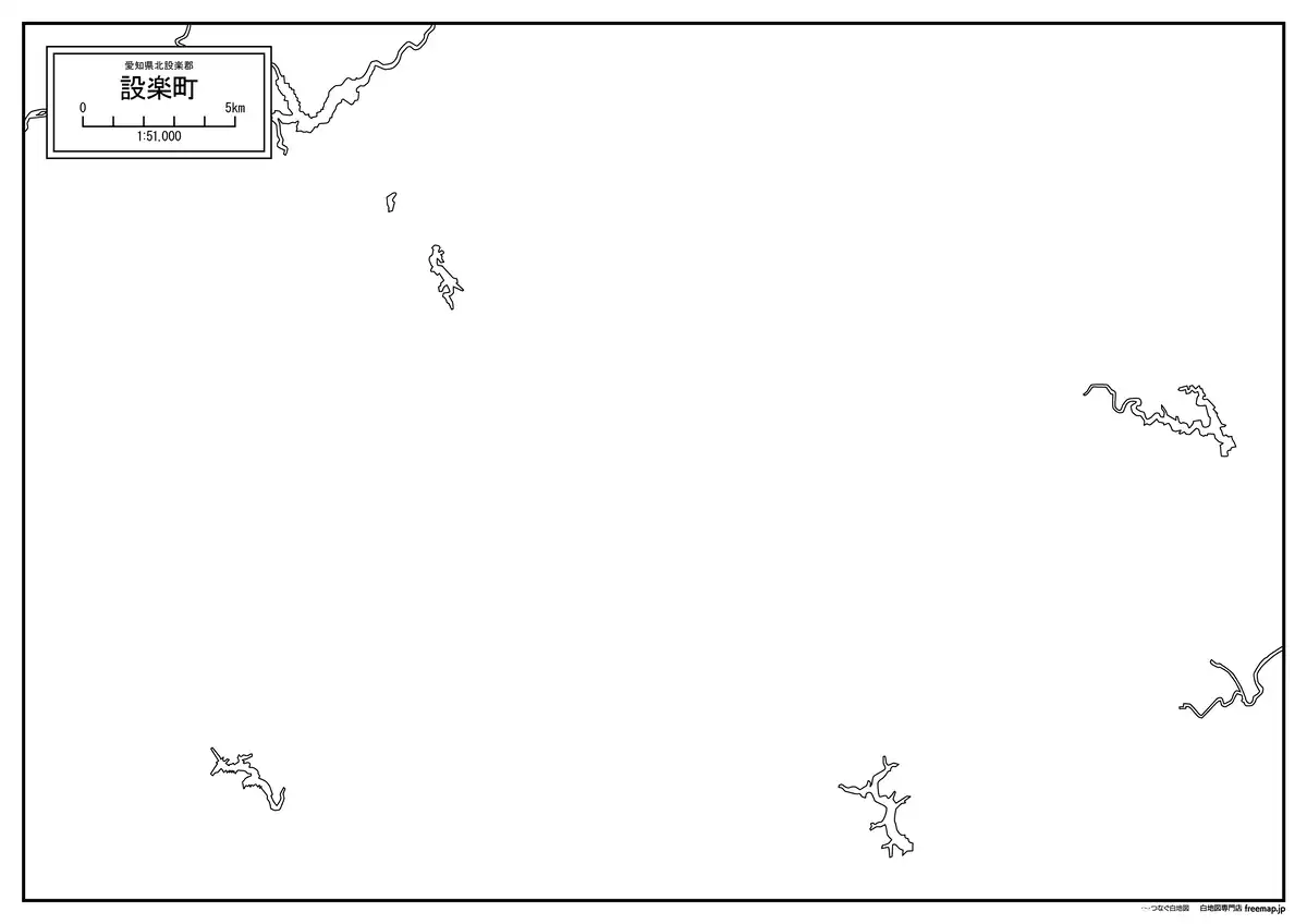 海岸線、川や池のみ記載