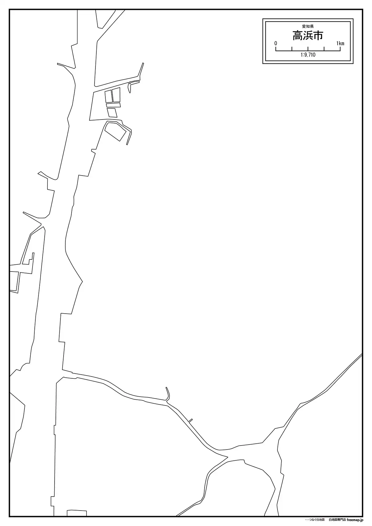 海岸線、川や池のみ記載