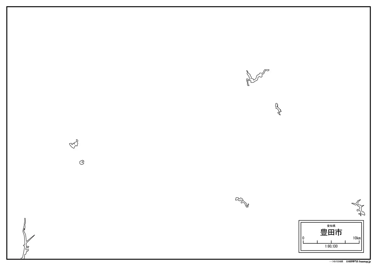 海岸線、川や池のみ記載