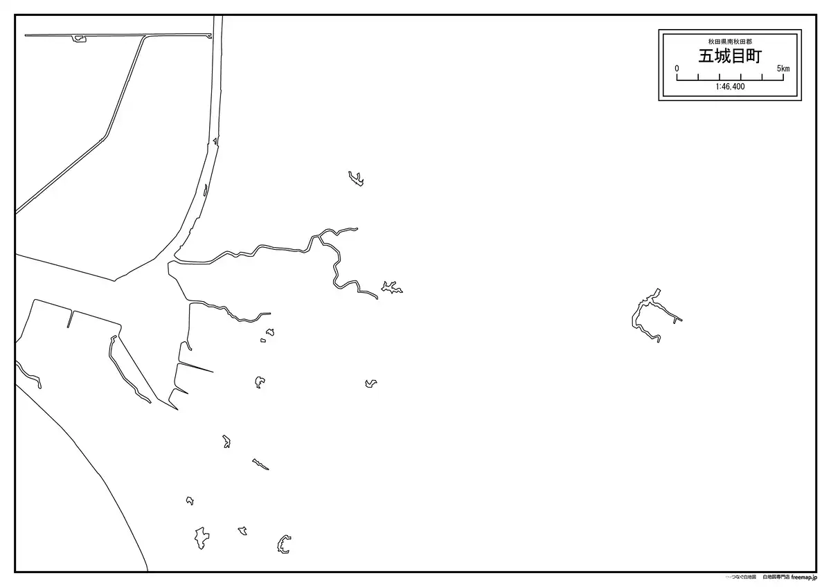 海岸線、川や池のみ記載