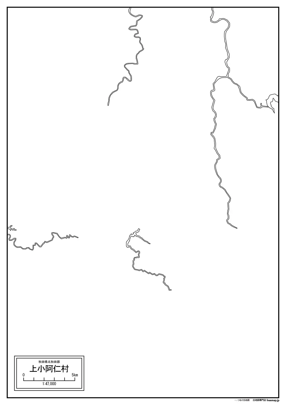 海岸線、川や池のみ記載