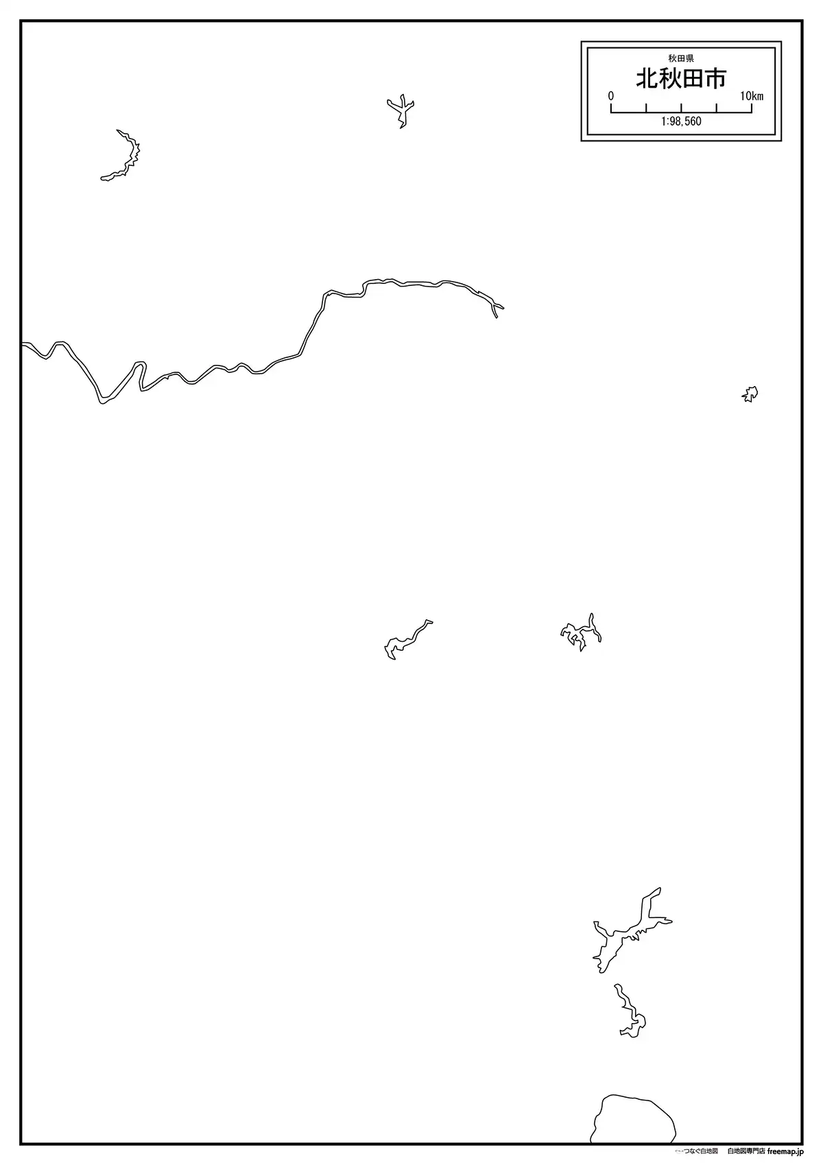 海岸線、川や池のみ記載