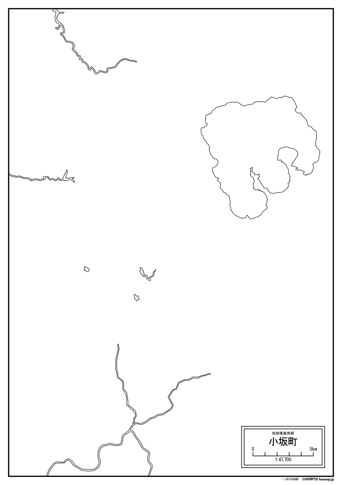 海岸線、川や池のみ記載