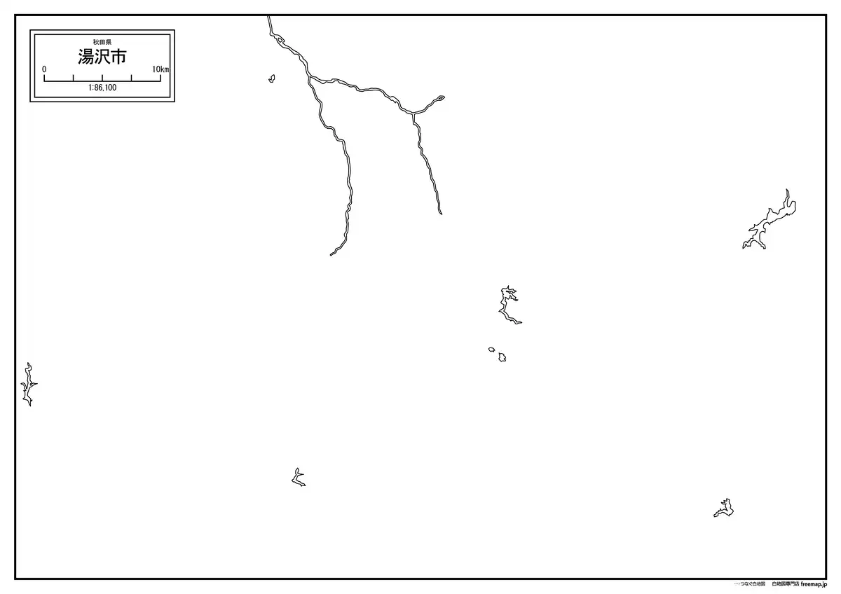 海岸線、川や池のみ記載
