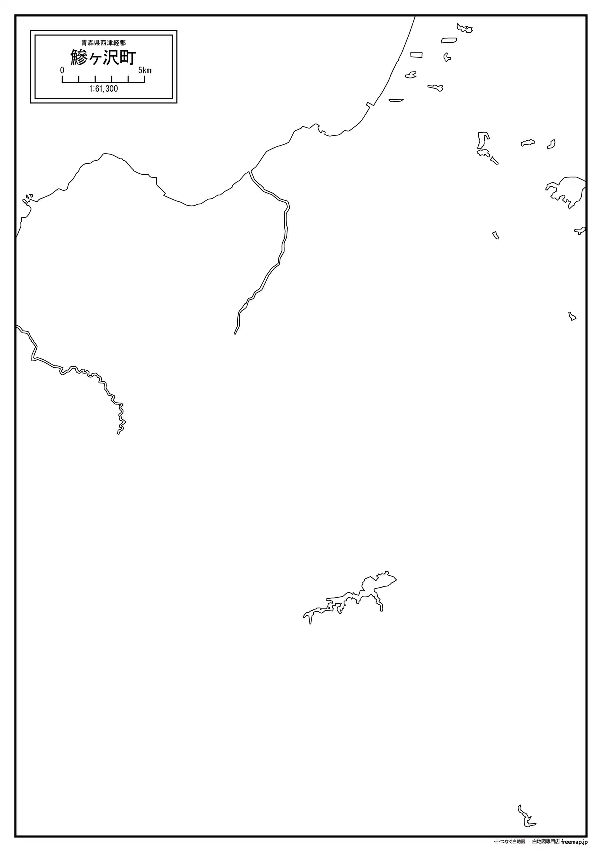 海岸線、川や池のみ記載