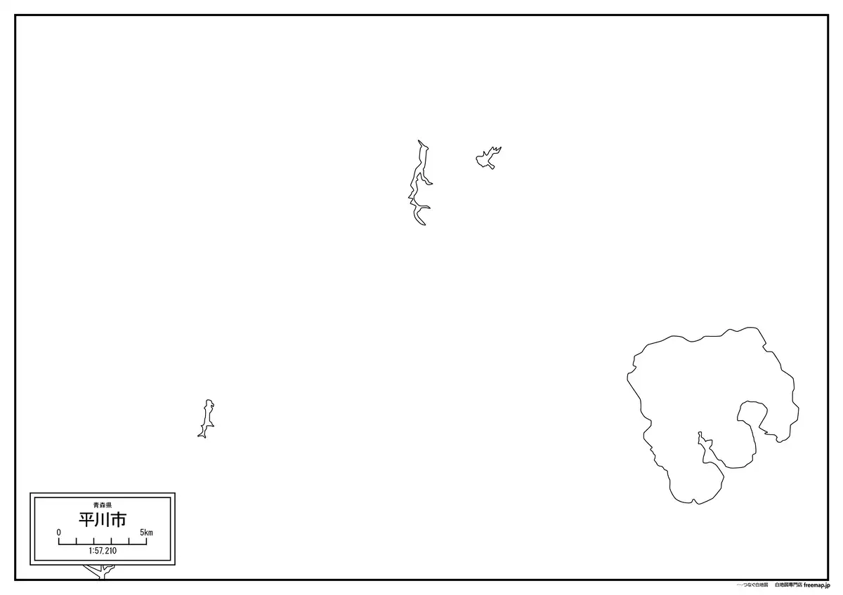 海岸線、川や池のみ記載