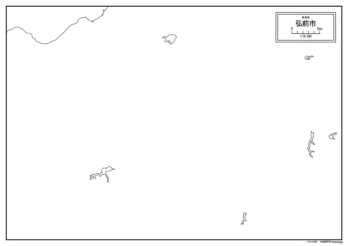 海岸線、川や池のみ記載