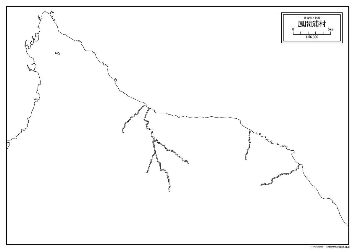 海岸線、川や池のみ記載