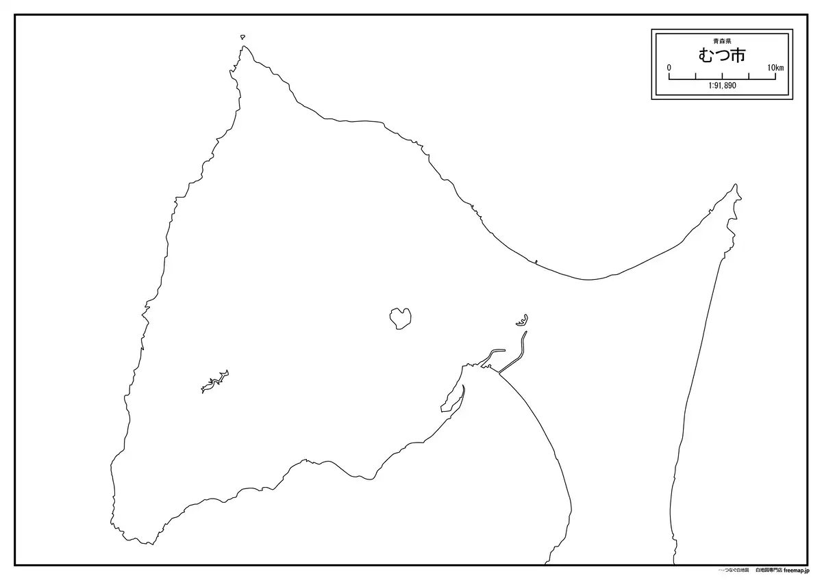 海岸線、川や池のみ記載