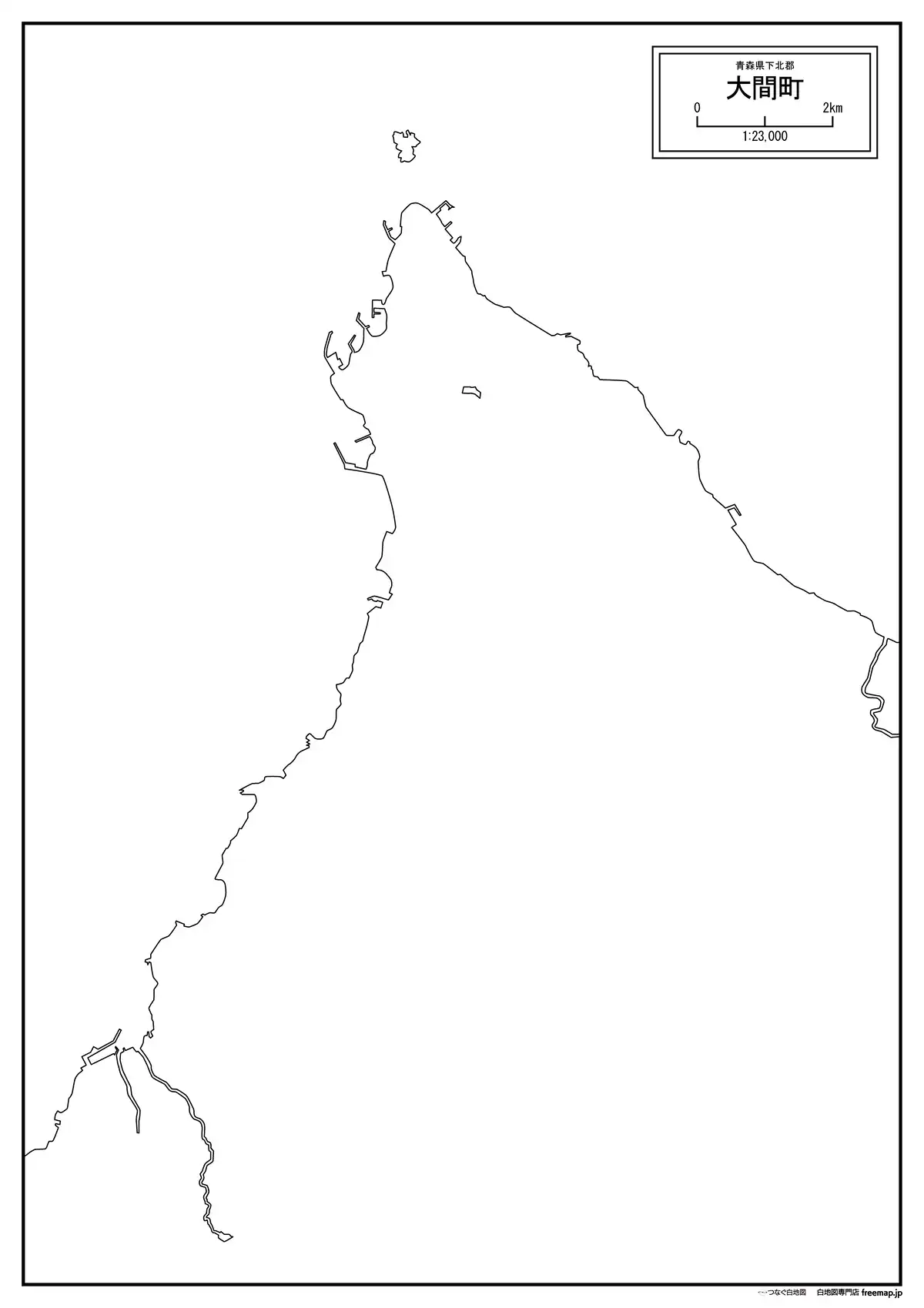 海岸線、川や池のみ記載