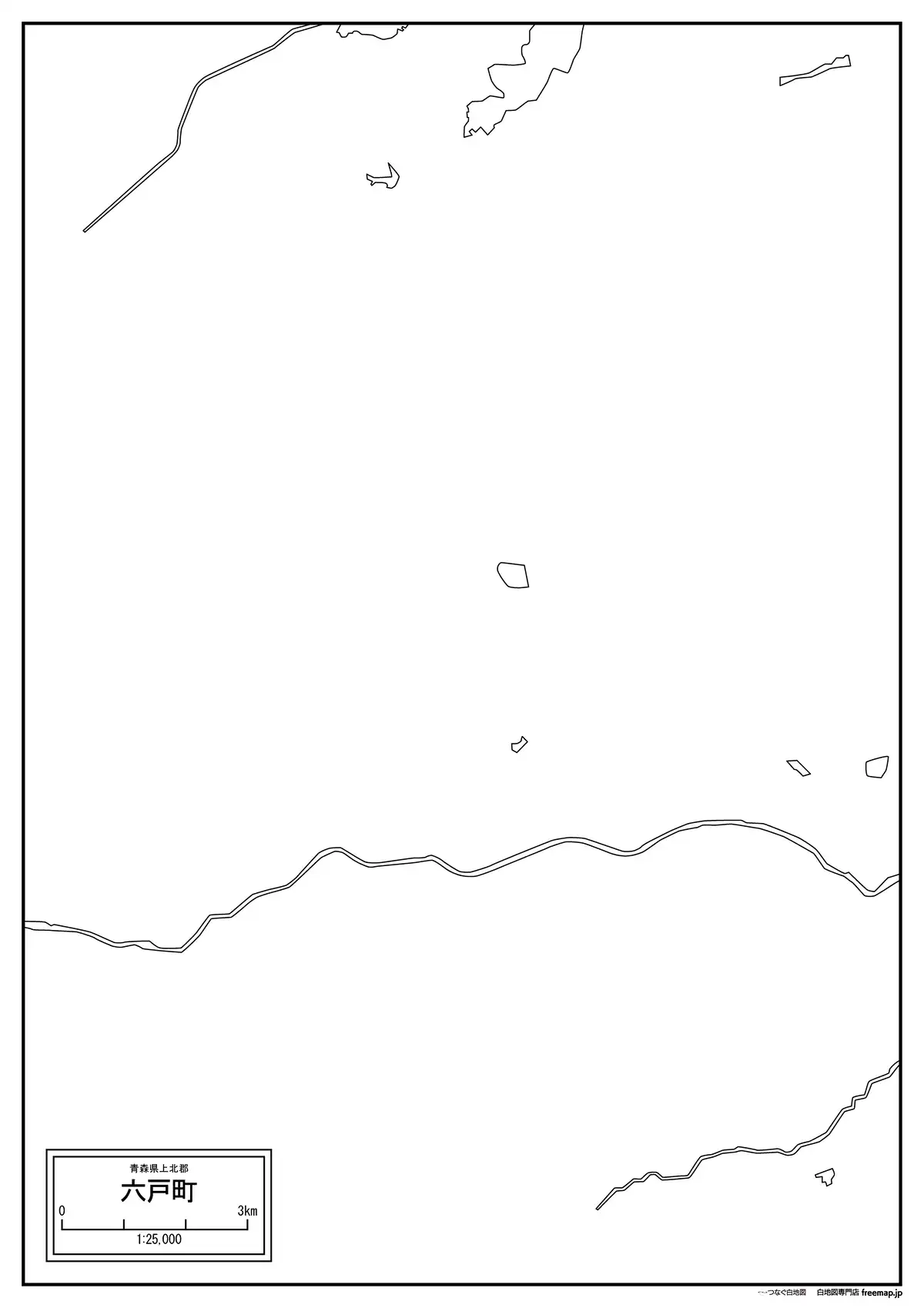 海岸線、川や池のみ記載