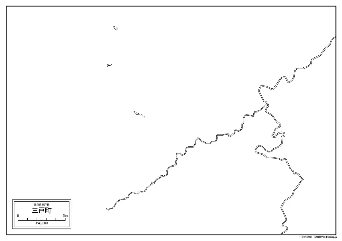海岸線、川や池のみ記載