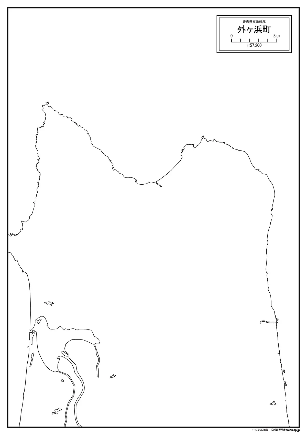 海岸線、川や池のみ記載