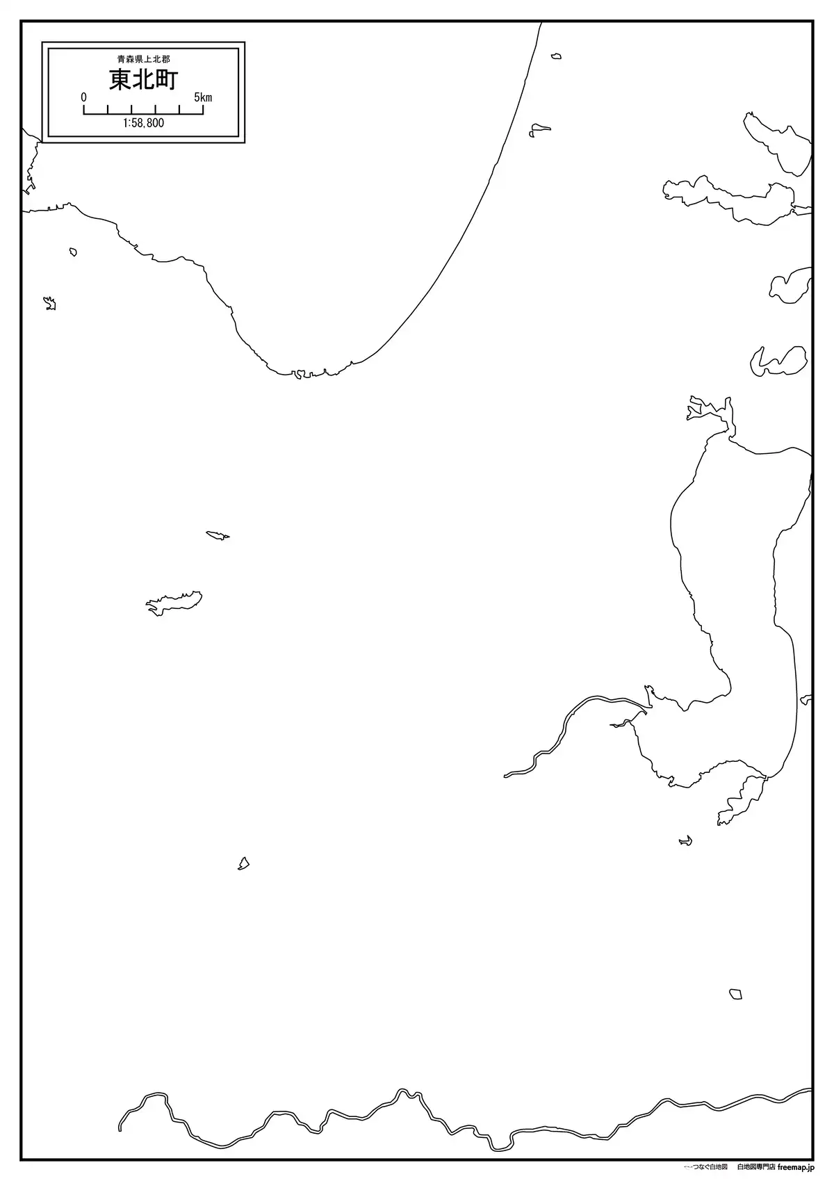 海岸線、川や池のみ記載