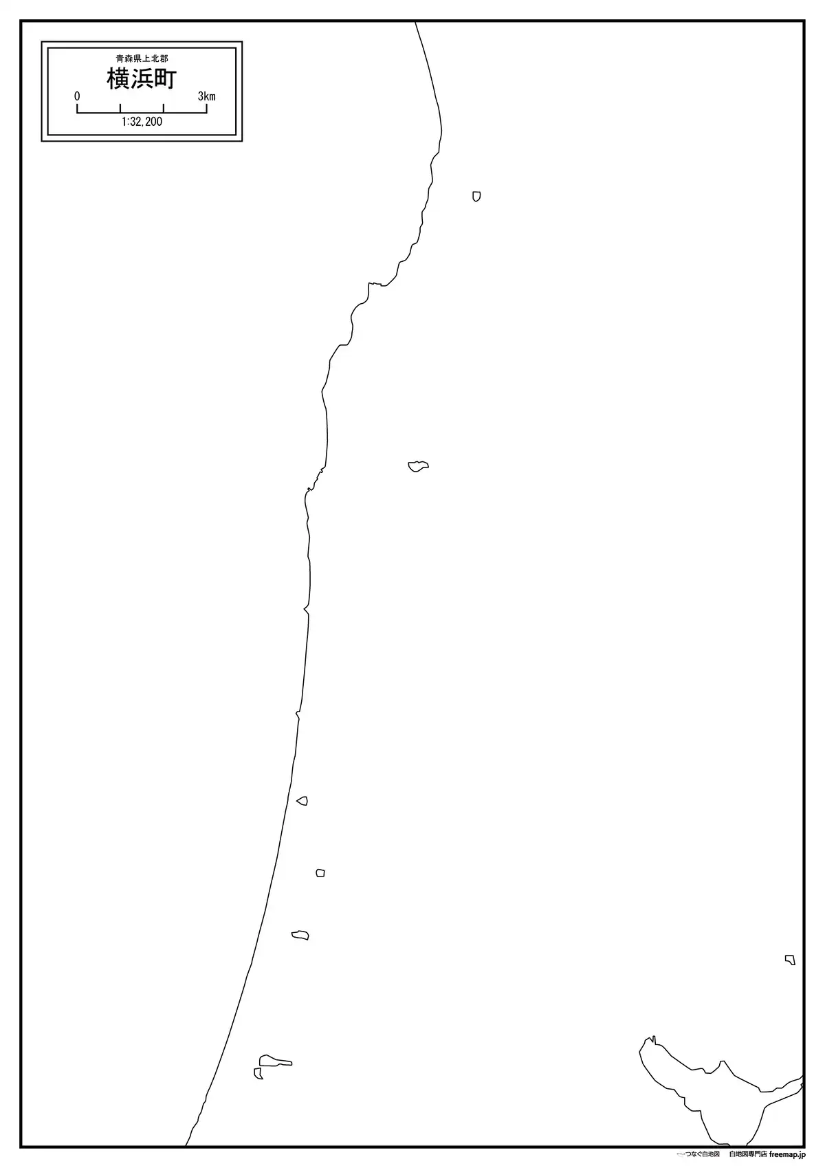 海岸線、川や池のみ記載