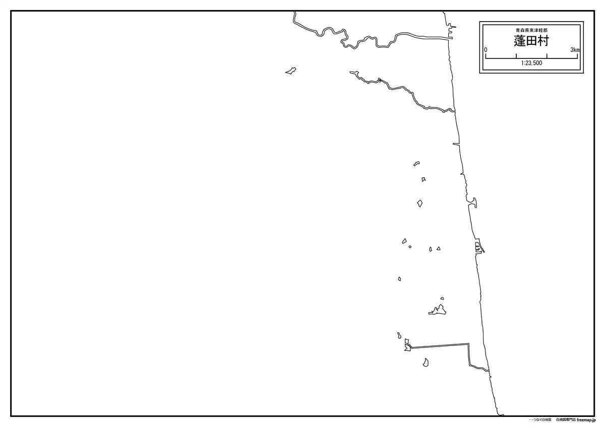 海岸線、川や池のみ記載