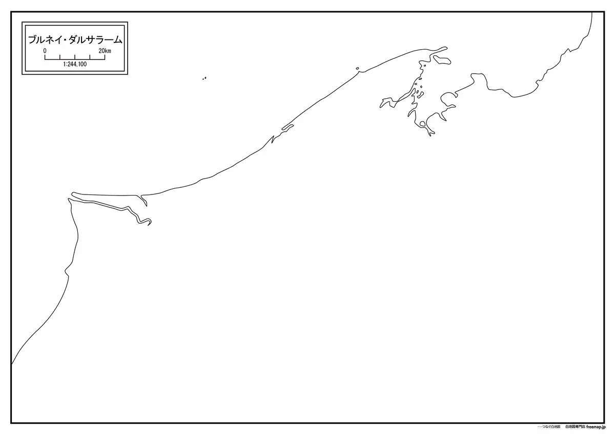 海岸線や川・池のみ記載