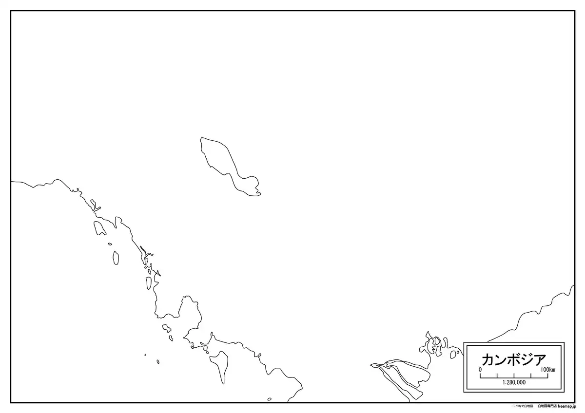 海岸線や川・池のみ記載