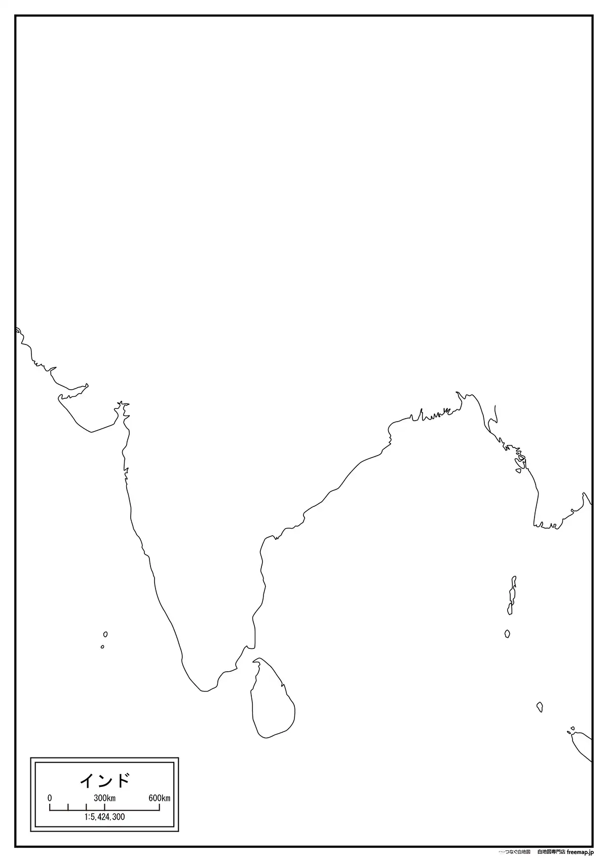 海岸線や川・池のみ記載