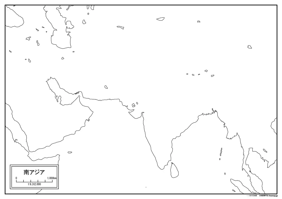 海岸線や川・池のみ記載