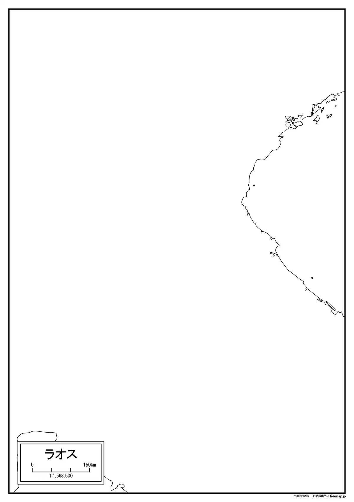 海岸線や川・池のみ記載