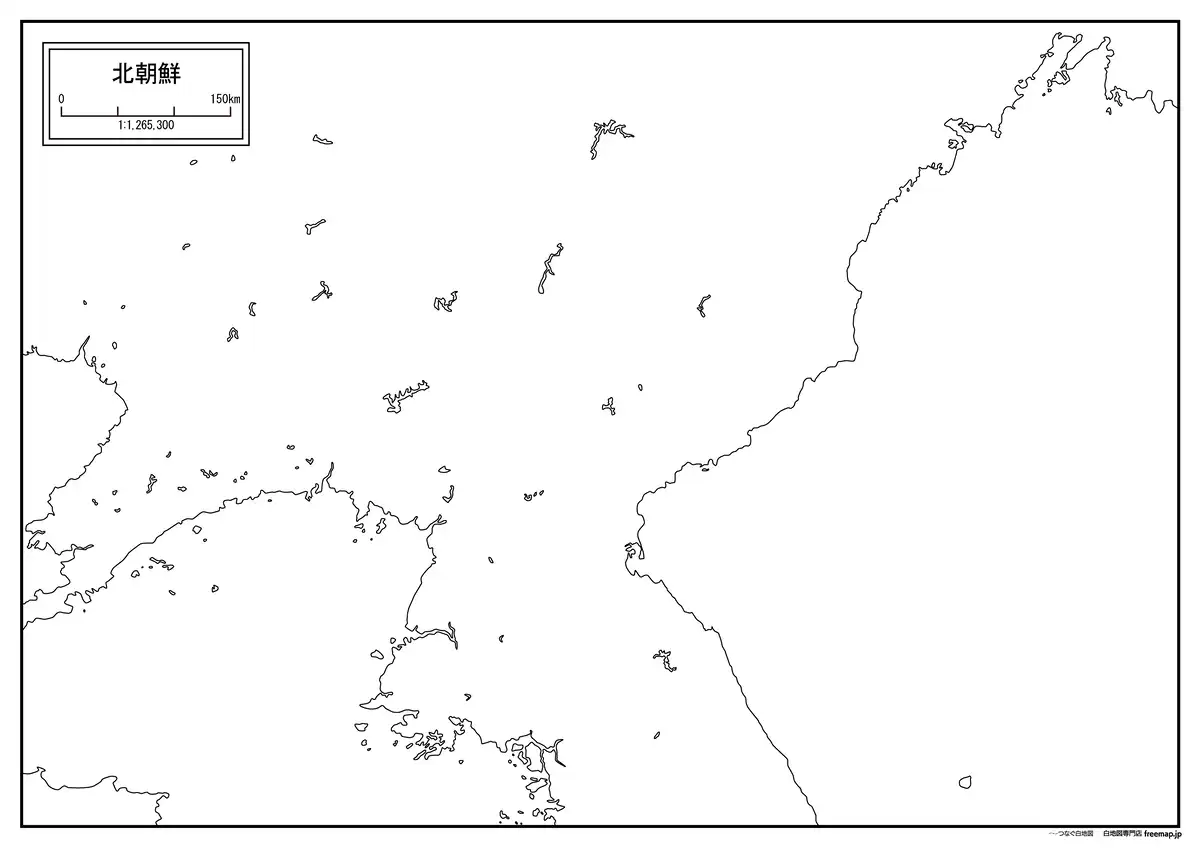海岸線や川・池のみ記載