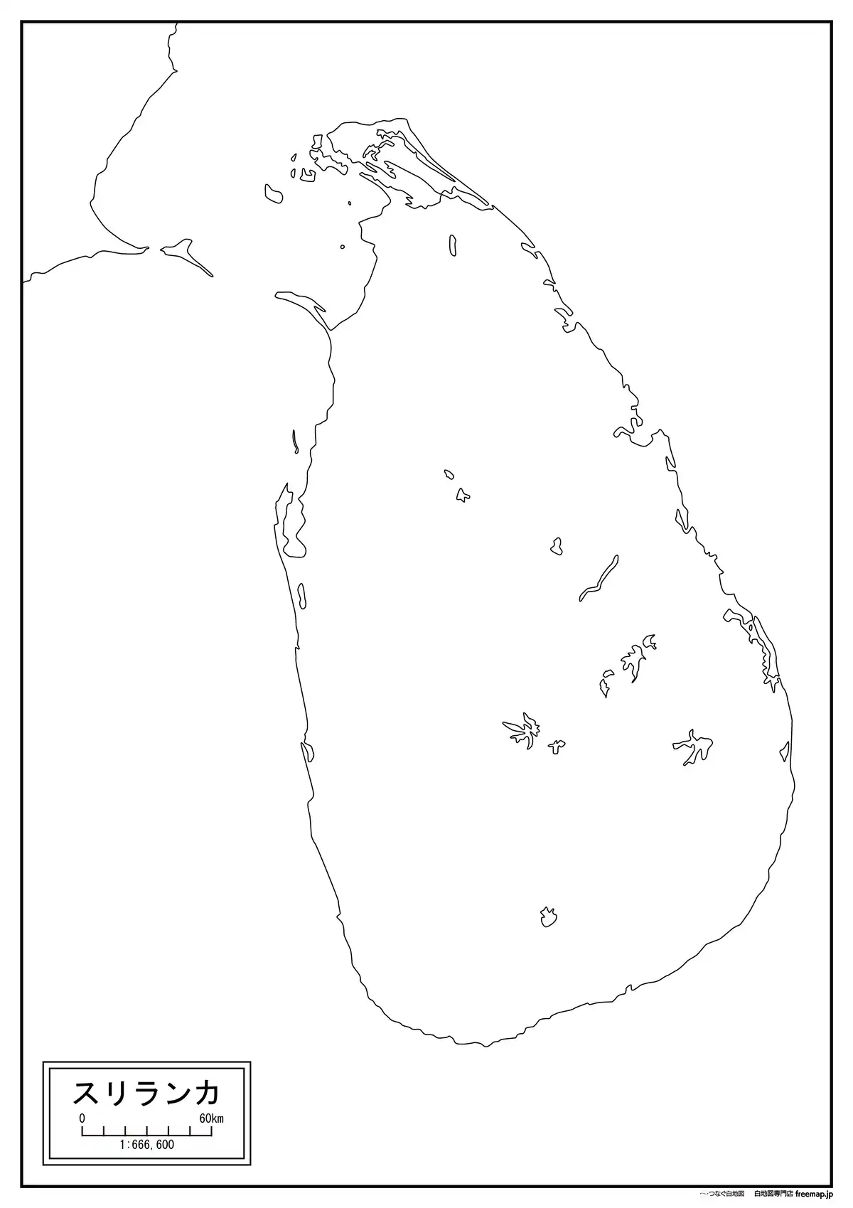 海岸線や川・池のみ記載