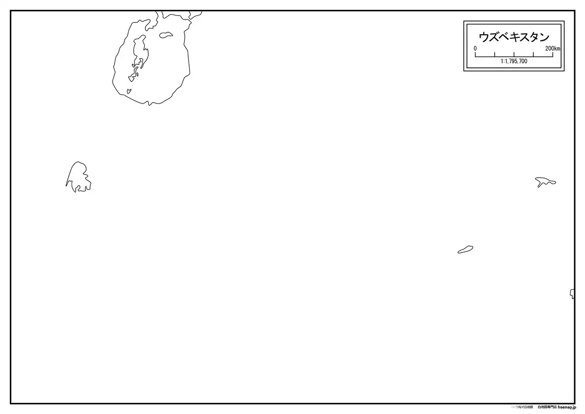 海岸線や川・池のみ記載