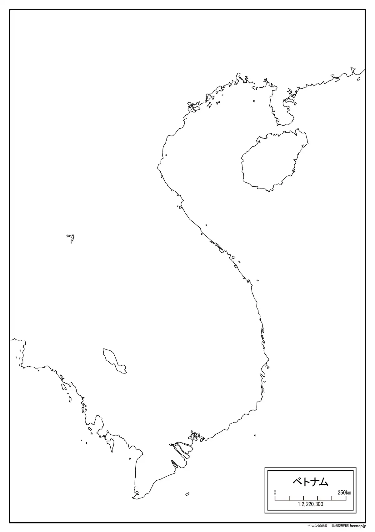 海岸線や川・池のみ記載