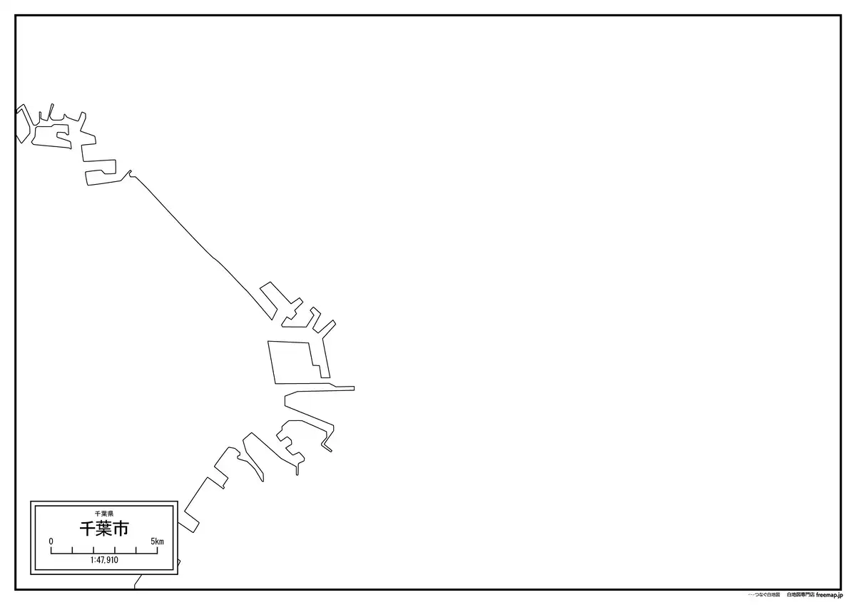 海岸線、川や池のみ記載