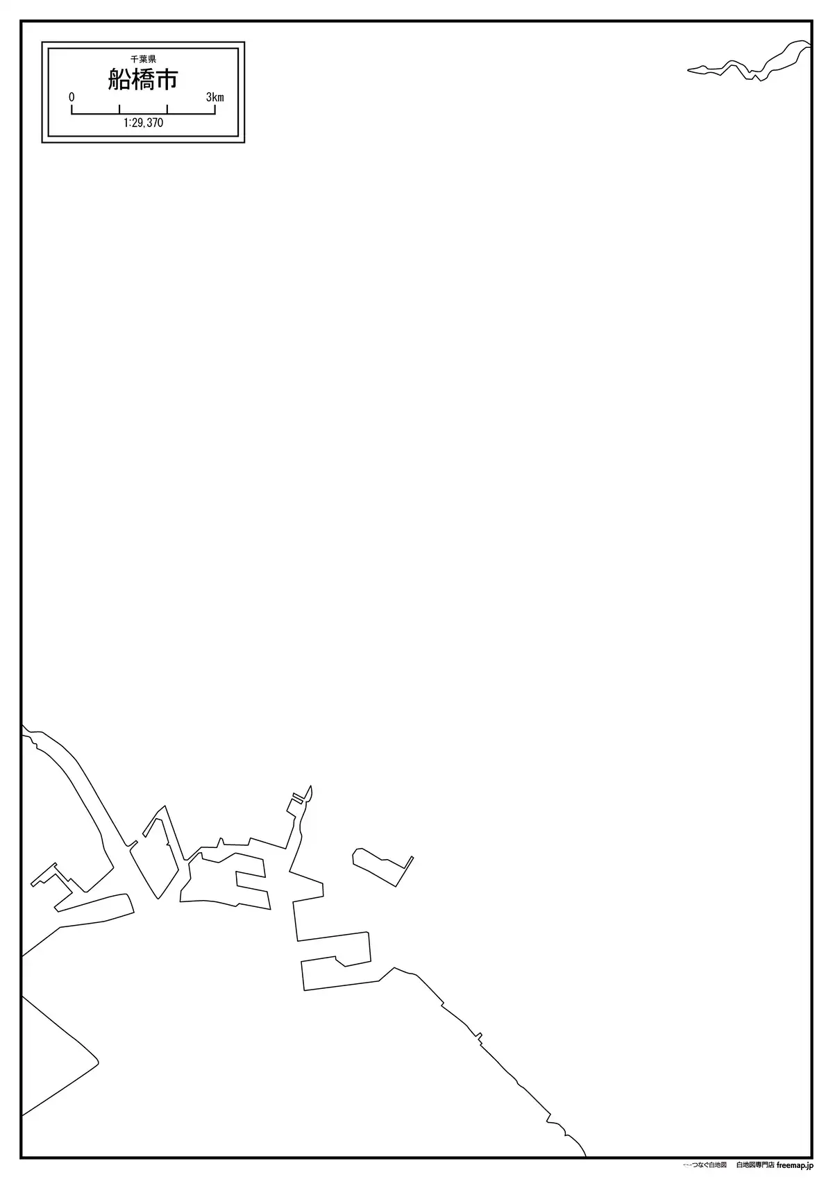 海岸線、川や池のみ記載