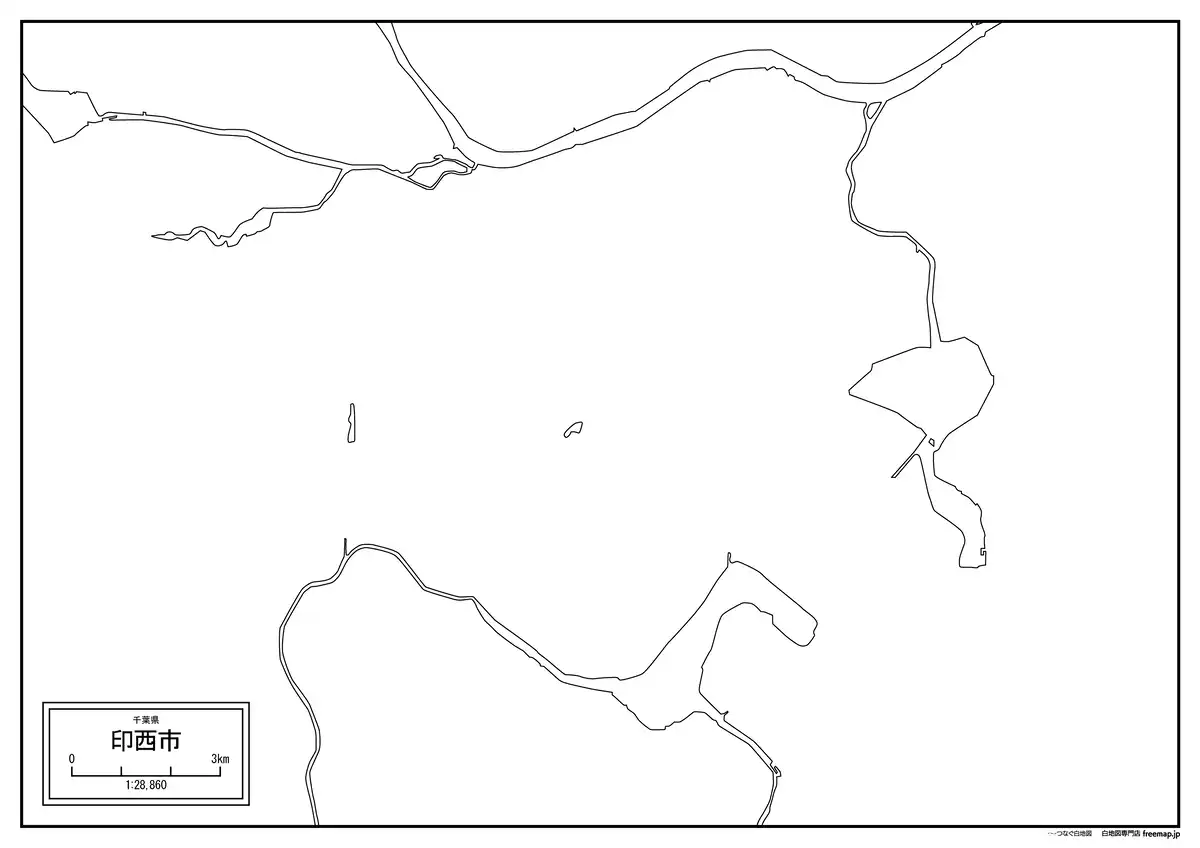 海岸線、川や池のみ記載