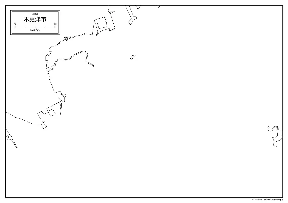 海岸線、川や池のみ記載