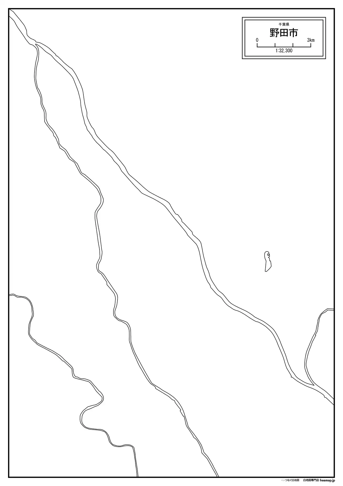 海岸線、川や池のみ記載
